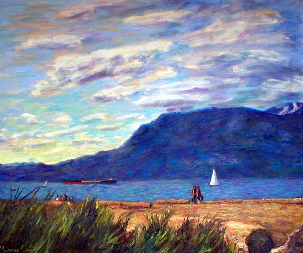 Early Evening at the Beach 30x36